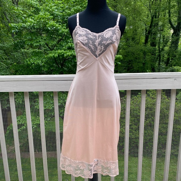 Vintage Other - Vintage 70s 80s Lace Lingerie Slip Dress